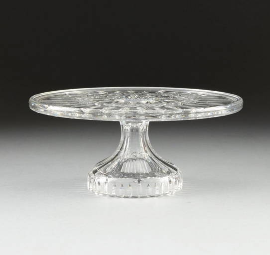 A WATERFORD CUT CRYSTAL ROUND CAKE STAND, IRELAND, LATE Nov 09, 2014