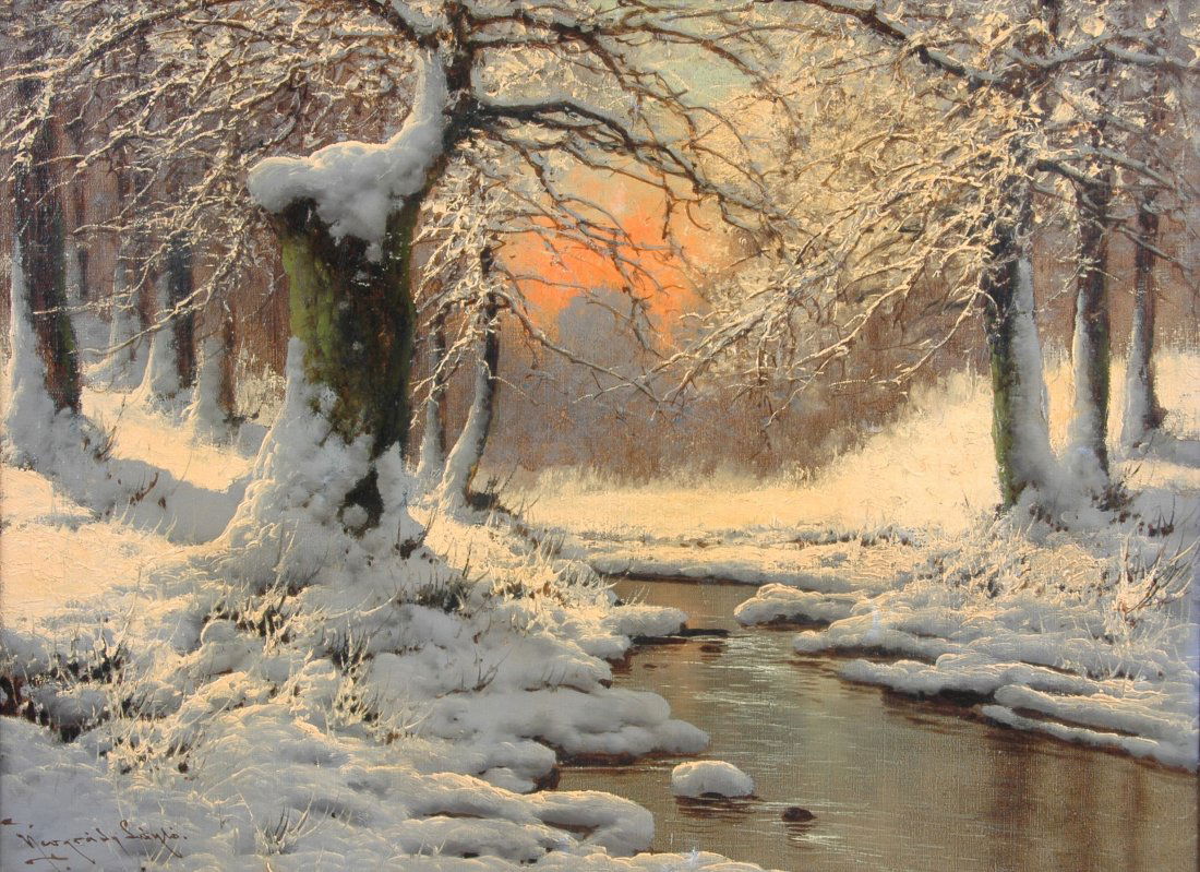 LASZLO NEOGRADY (Hungarian 1896-1962) A PANTING, "Snowy: LASZLO NEOGRADY (Hungarian 1896-1962) A PANTING, "Snowy River," oil on canvas, signed L/R. 23" x 31" Framed.