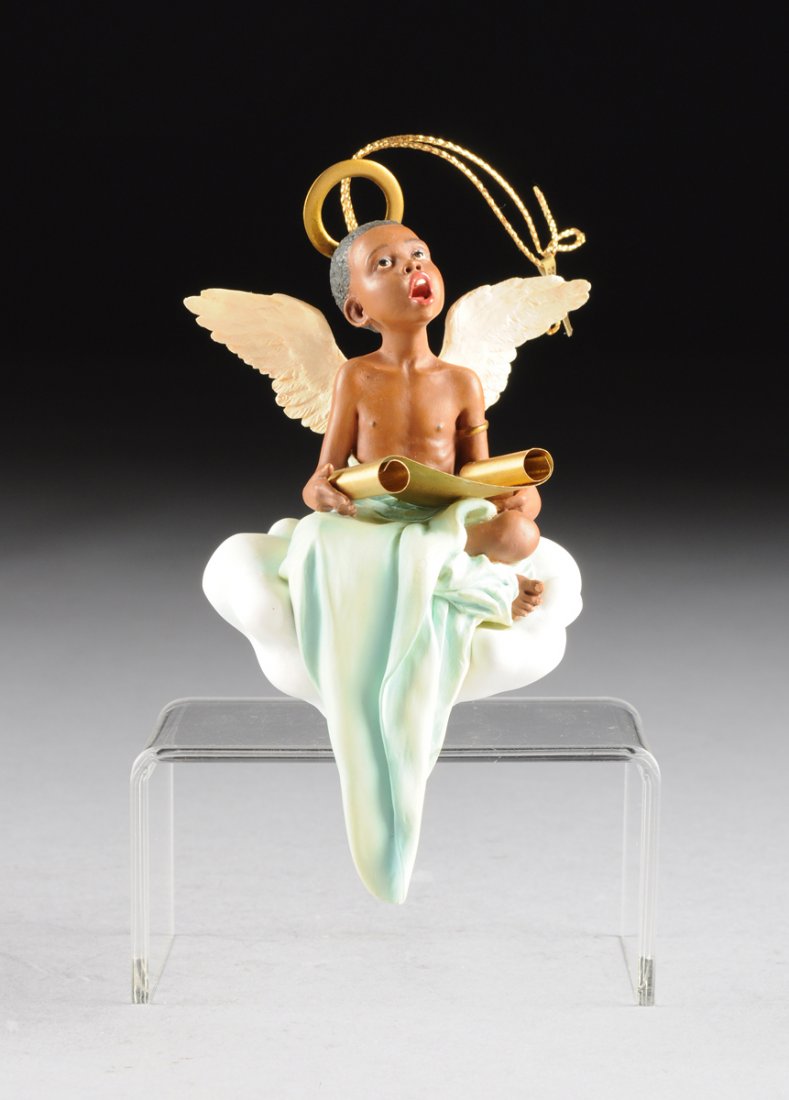 A THOMAS BLACKSHEAR EBONY VISIONS CHRISTMAS ORNAMENT,