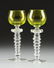 A SET OF SEVEN CONTINENTAL ROEMER FORM, WINE GLASSES,