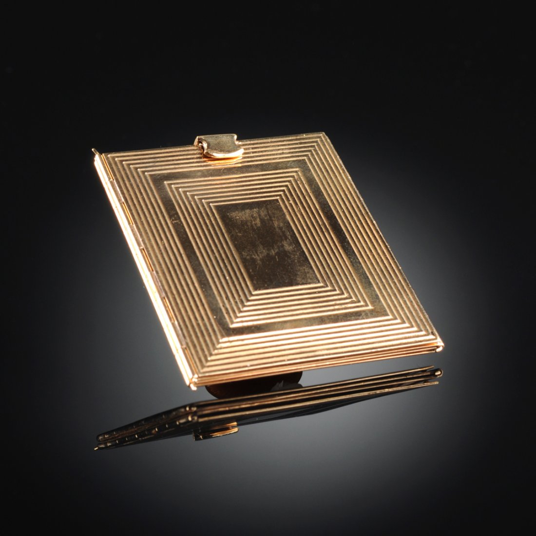 A 14K YELLOW GOLD CARTIER MULTI-FOLD PICTURE FRAME,  (1 of 3)