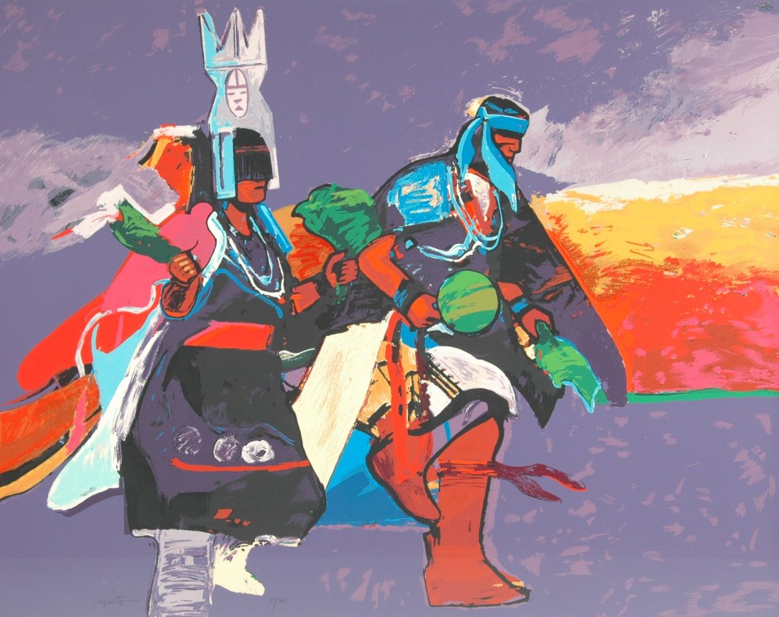 JOHN NIETO (American b. 1936) A PRINT, "Harvest Dance," (1 of 7)