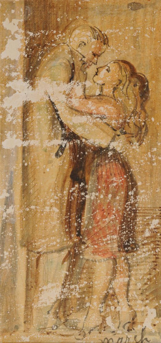 REGINALD MARSH (American 1898-1954) A GROUP OF FOUR PAI (1 of 10)