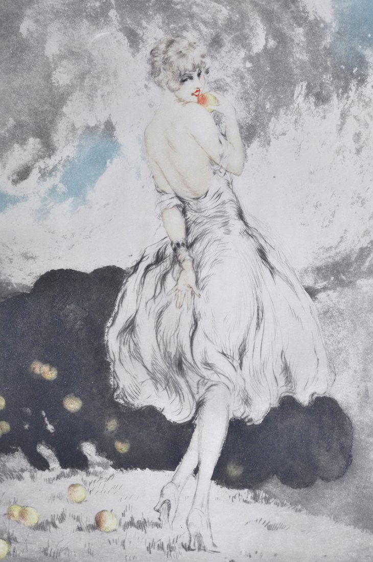 LOUIS ICART (French 1888-1950) AN ETCHING, "Forbidden F (1 of 3)