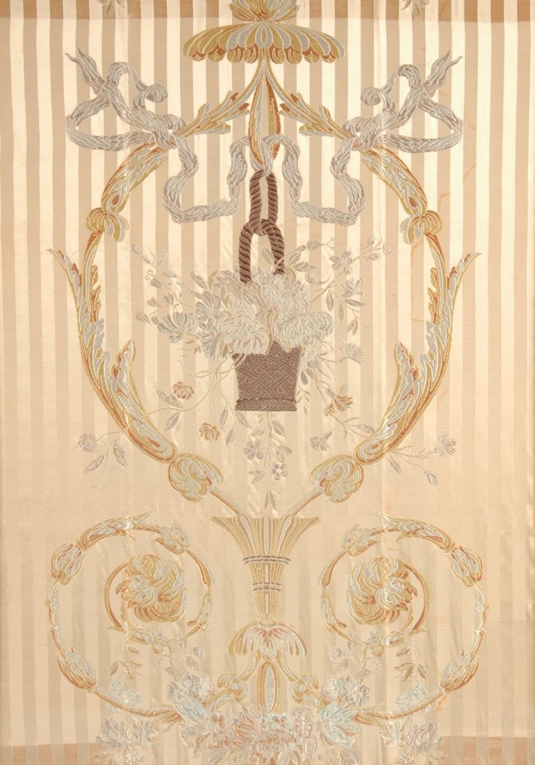 A CONTINENTAL POLYCHROME SILK NEEDLEWORK PANEL, POSSIBL (1 of 10)