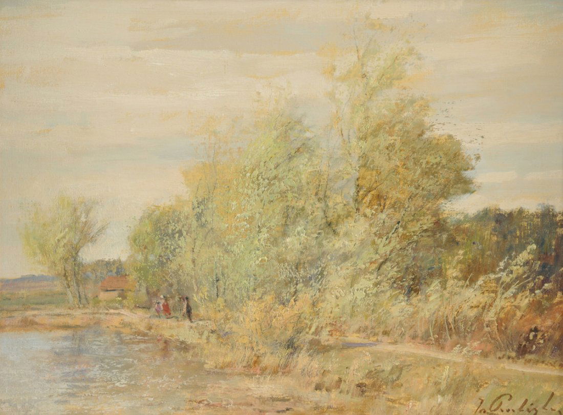 J. PROCHAZKA (Czech b. 1931) A PAINTING, "Landscape by (1 of 10)