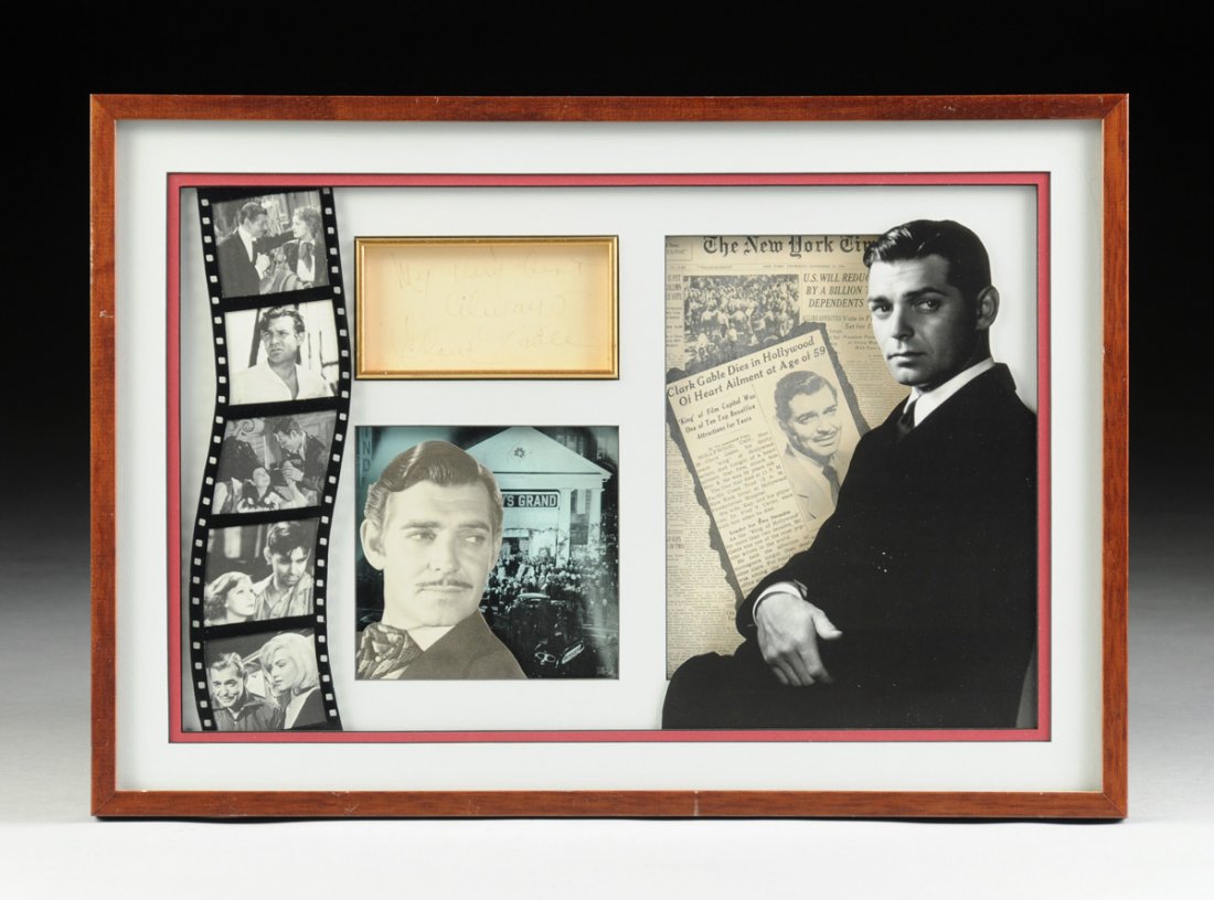SIGNATURE CARD SIGNED CLARK GABLE (American (1 of 4)