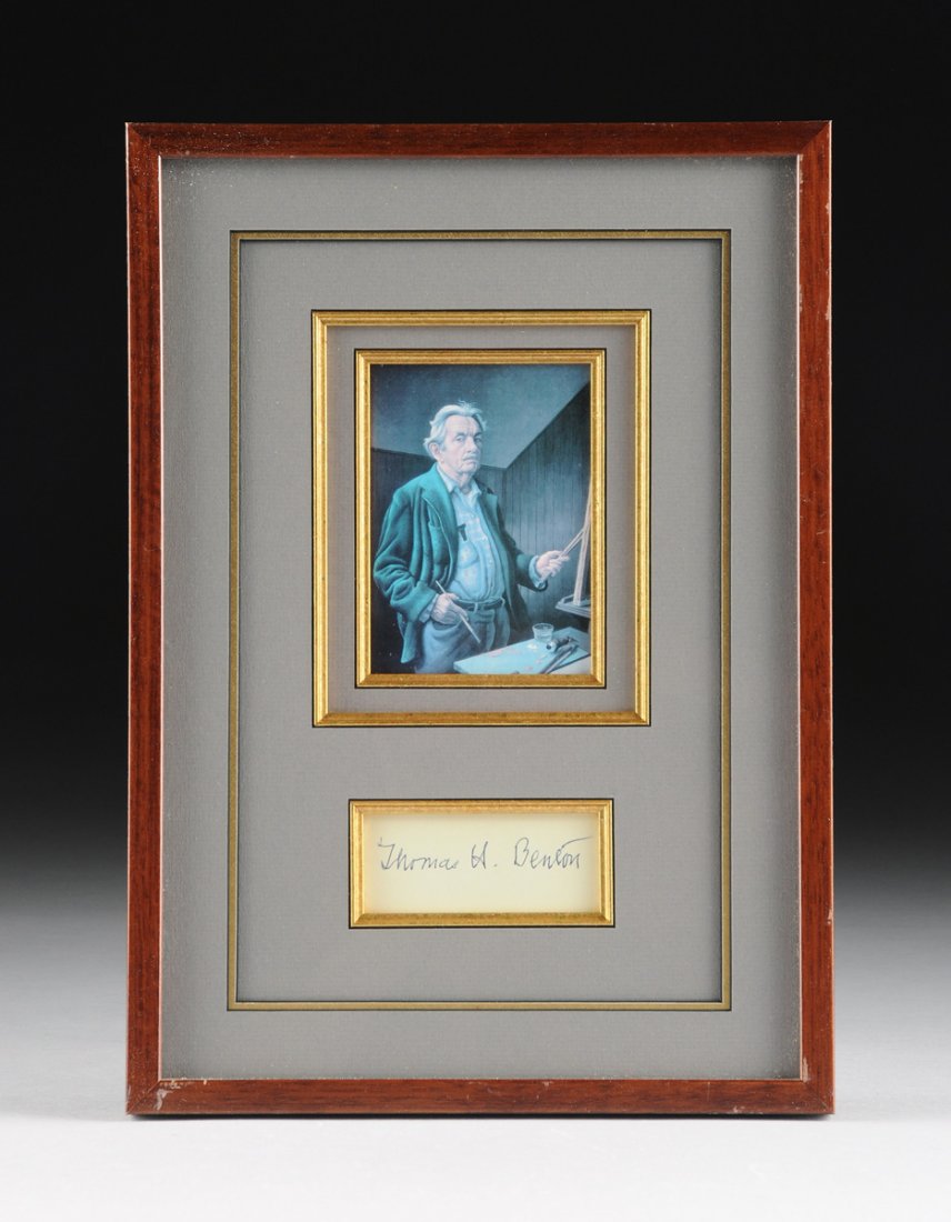 SIGNATURE CARD SIGNED THOMAS H. BENTON (American (1 of 5)