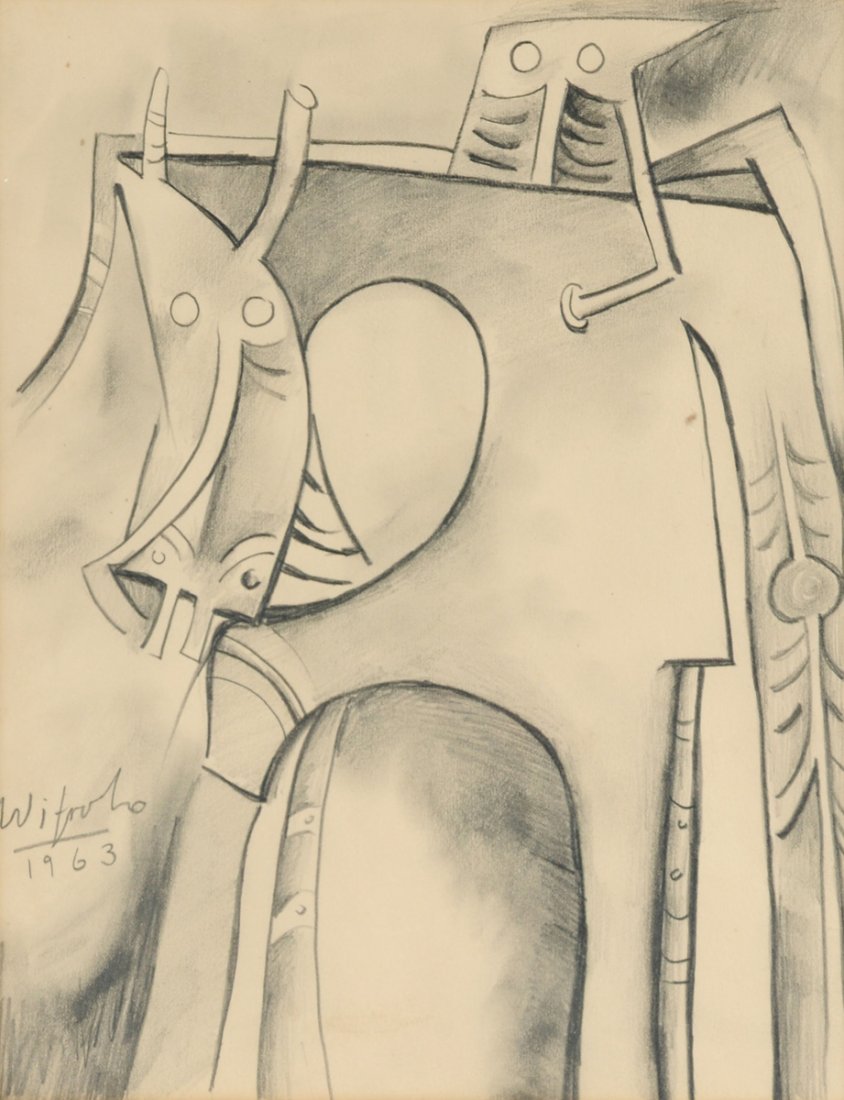 WIFREDO LAM (Cuban 1902-1982) A PAINTING, (1 of 8)