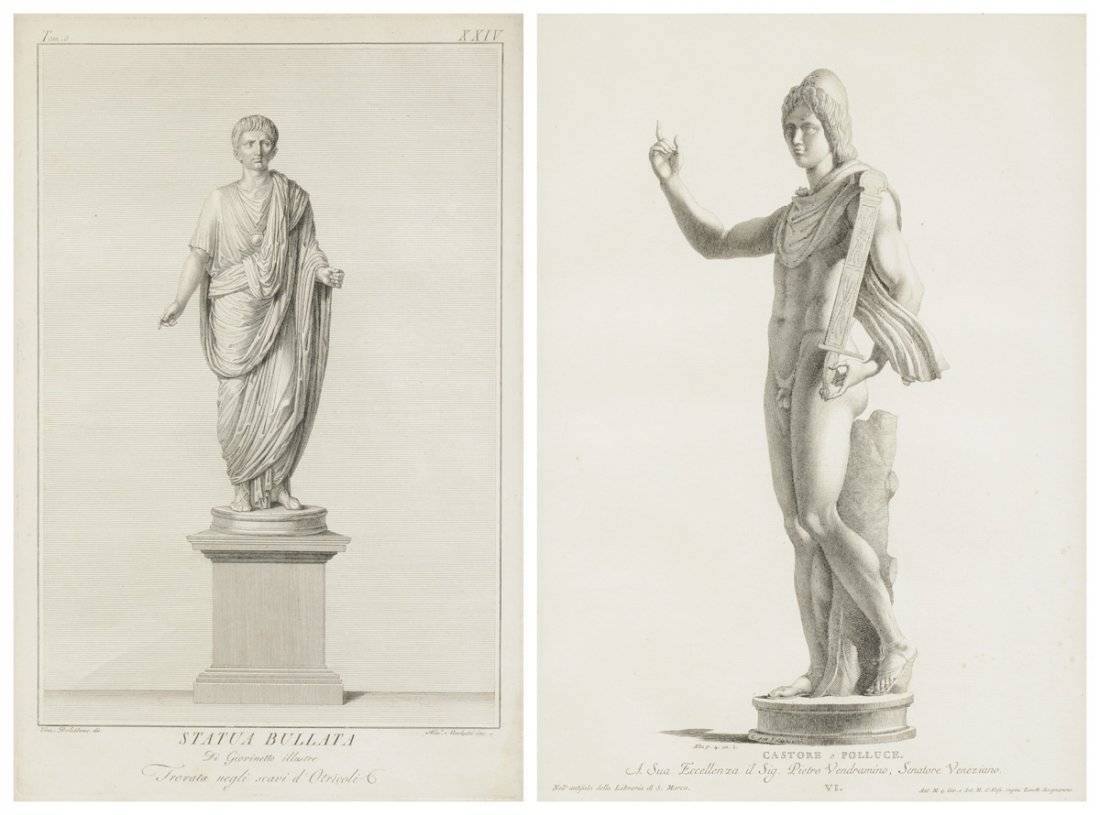 A PAIR OF NEOCLASSICAL FRAMED ENGRAVINGS, (1 of 10)