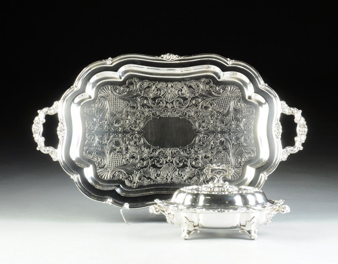 TWO AMERICAN SILVER PLATED SERVING WARES, 19TH & 20TH (1 of 10)