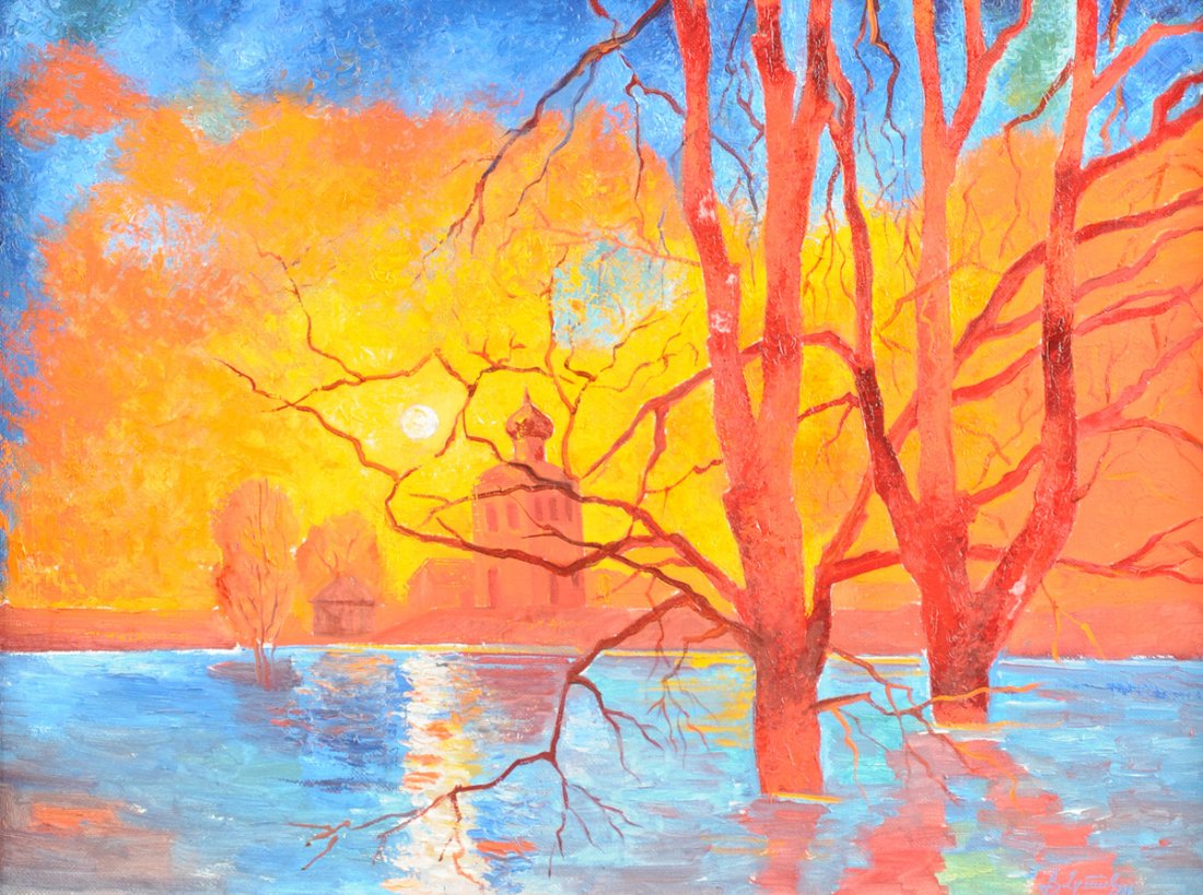 V. LOUKIN (Russian 20th Century) A PAINTING, "Orthodox (1 of 10)