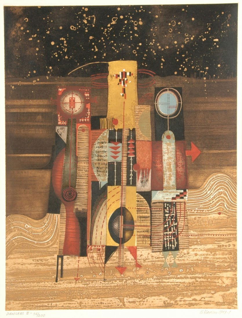 DIANE HANSON (American 1976 b.) AN LITHOGRAPH, "Dancers (1 of 9)