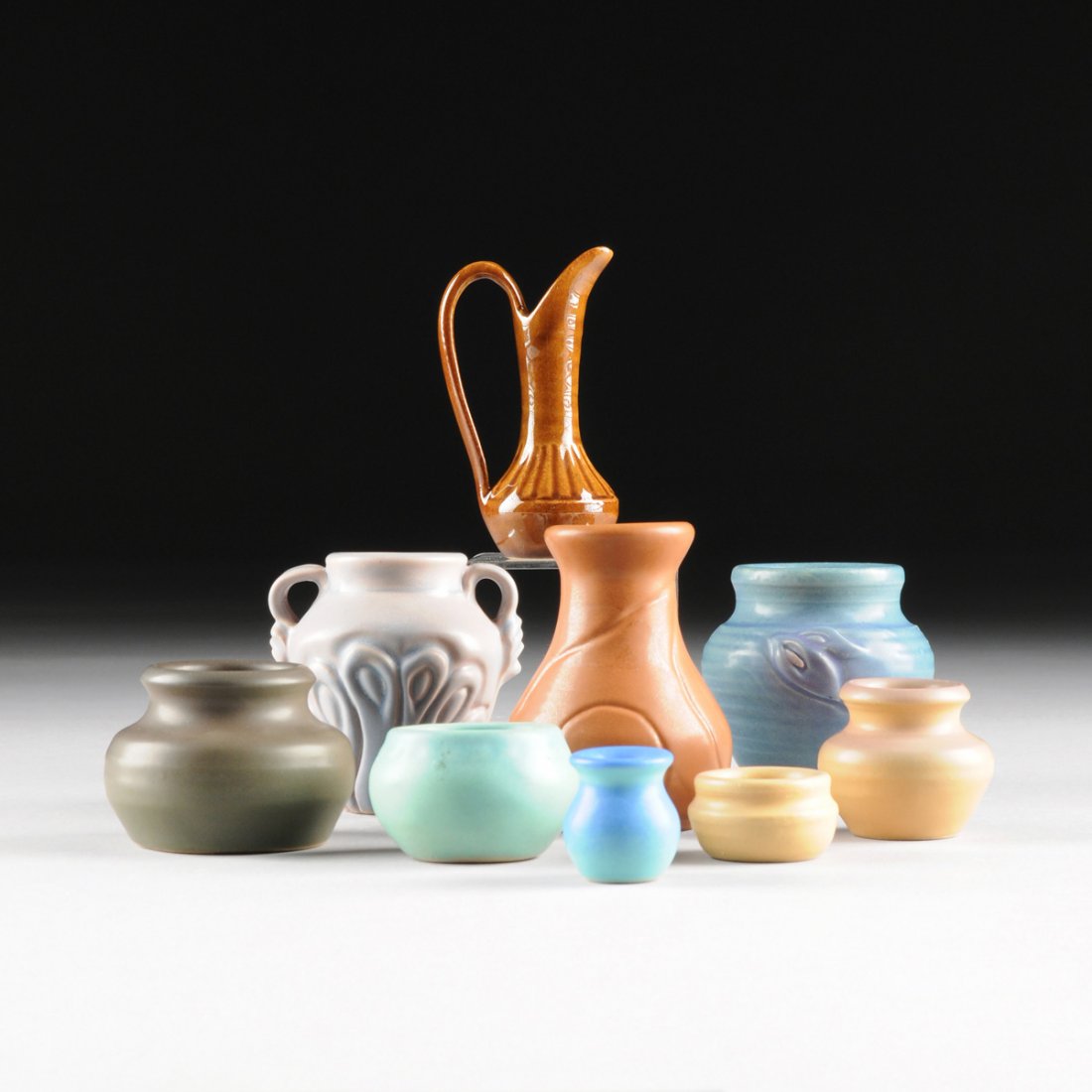 A GROUP OF NINE ASSORTED VAN BRIGGLE ART POTTERY (1 of 10)