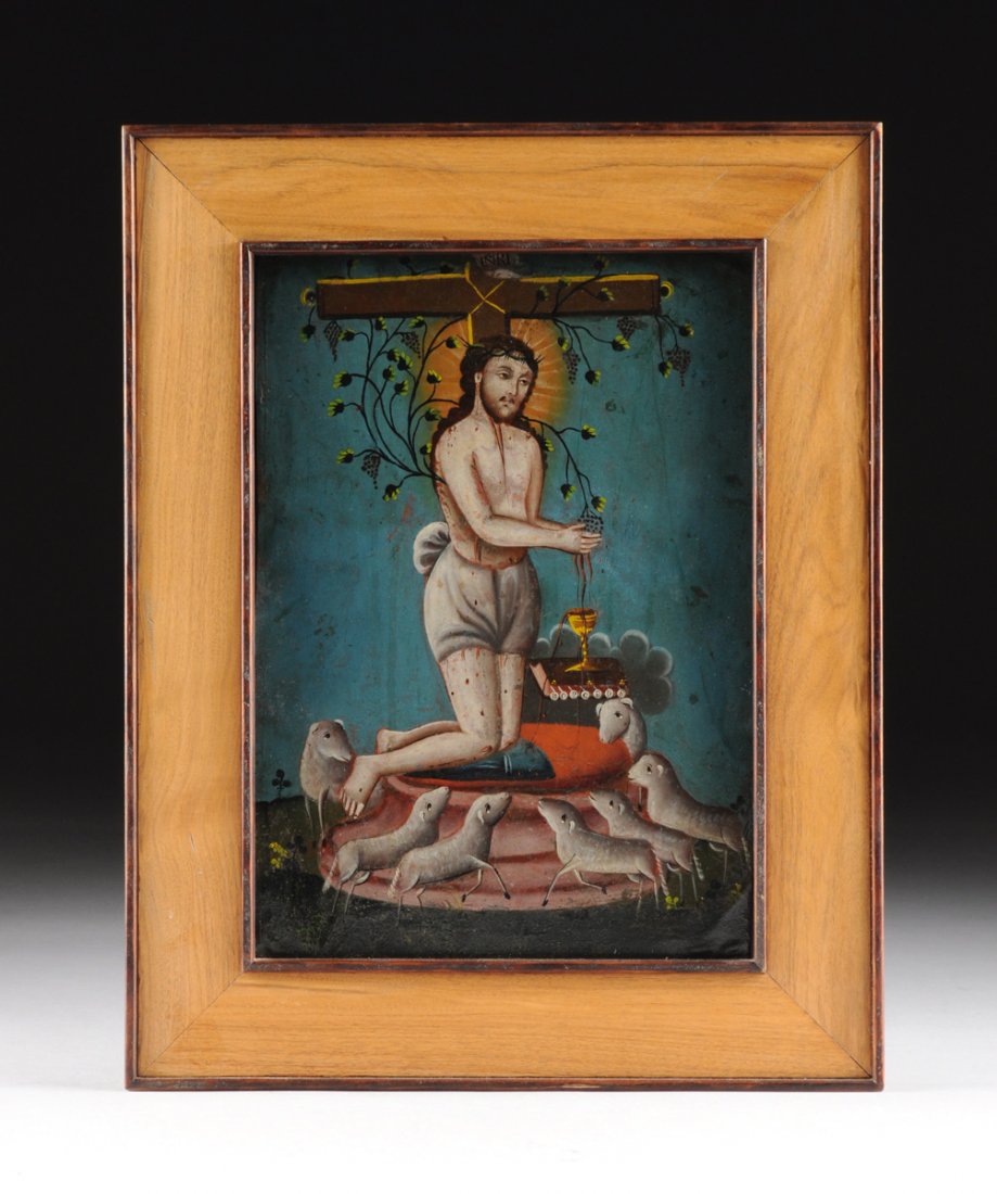 SPANISH COLONIAL SCHOOL (19th Century) A PAINTING, (1 of 10)