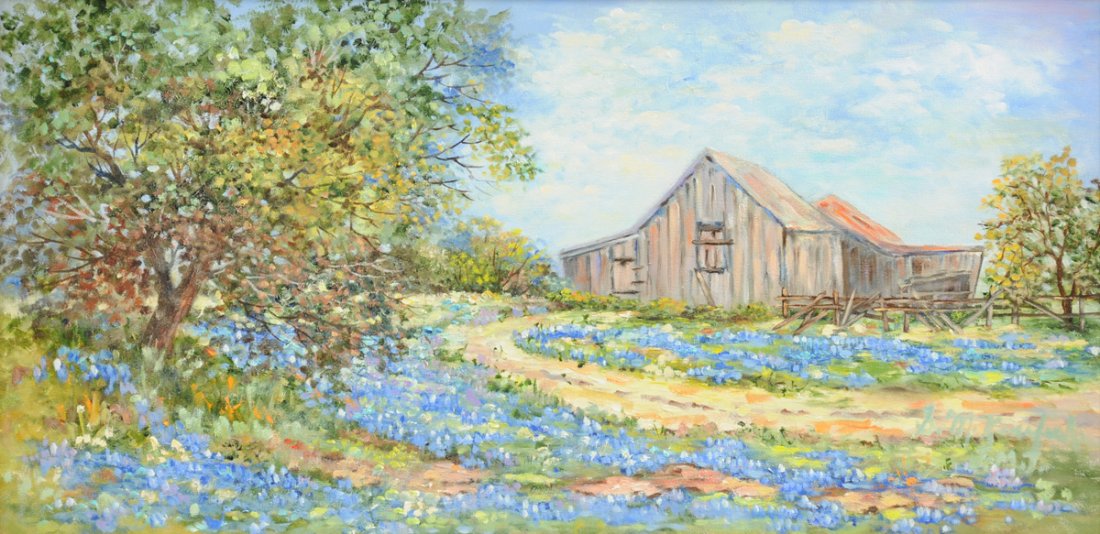 AMERICAN SCHOOL (20th Century)A PAINTING, "Texas (1 of 10)