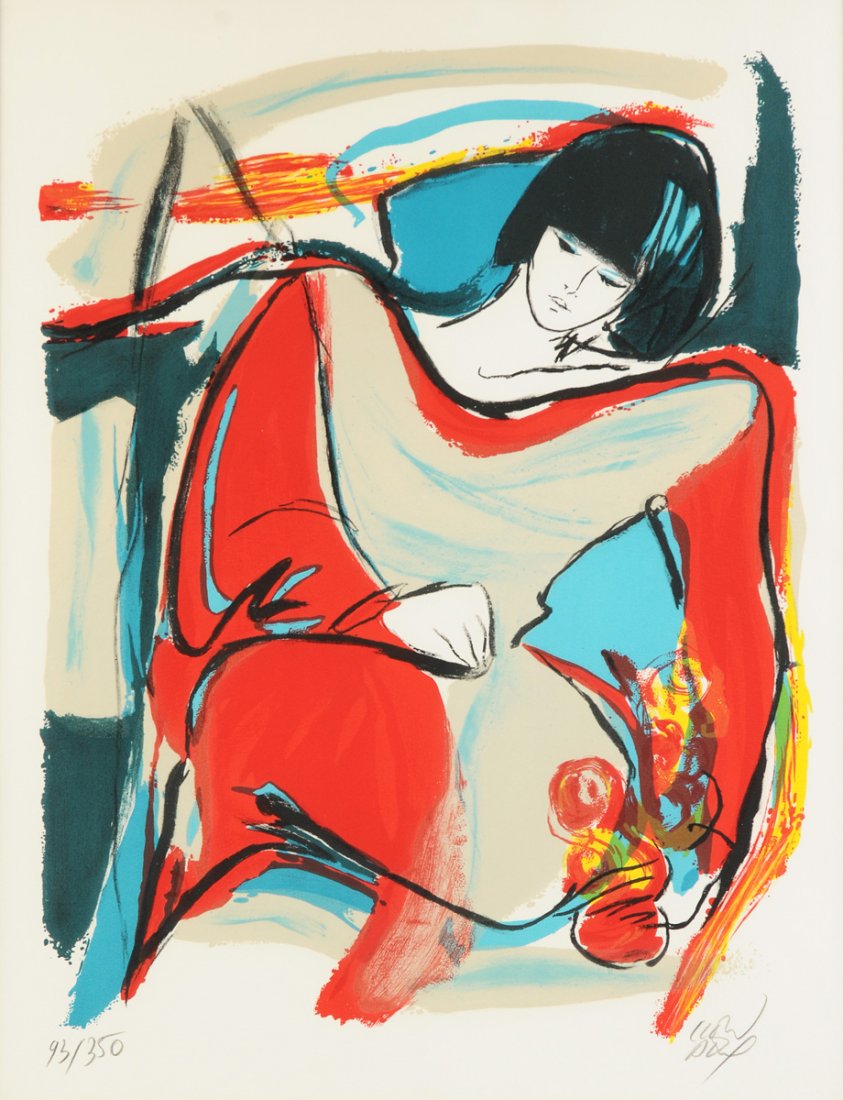 LEAH DOW (American Late 20th century) A PRINT, "Woman," (1 of 10)