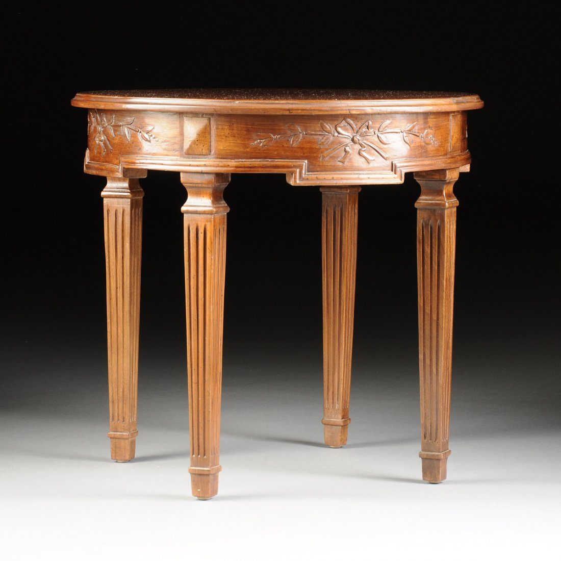 AN ITALIAN NEOCLASSICAL STYLE CARVED WALNUT OCCASIONAL (1 of 7)