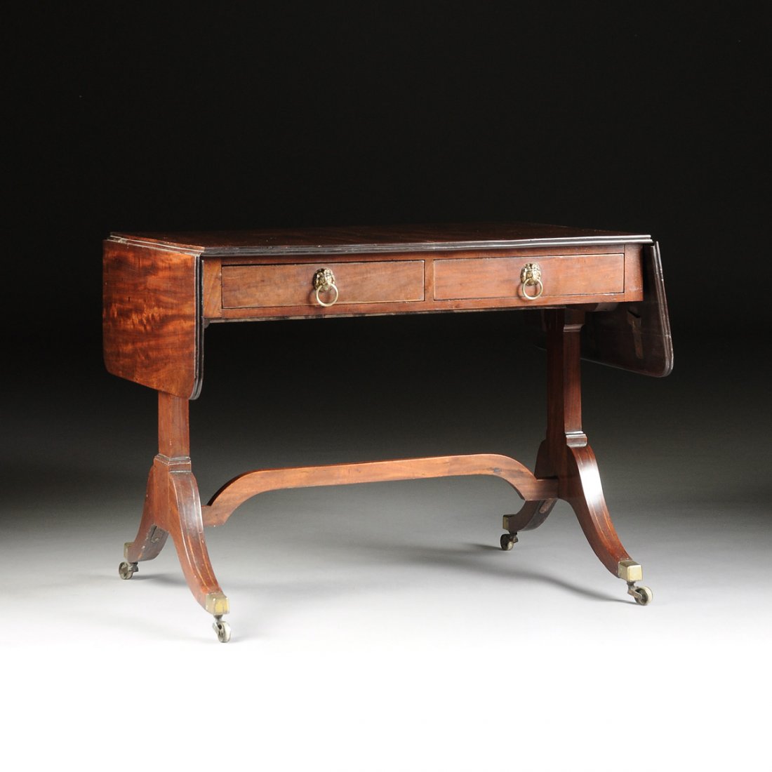 A FEDERAL MAHOGANY SOFA TABLE, EARLY 19TH CENTURY, (1 of 10)