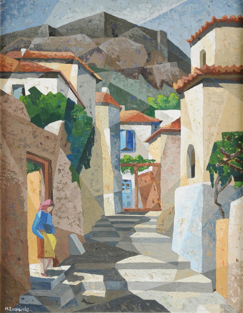 MANOS SOFIANOS (Greek 1922-1986) A PAINTING, (1 of 10)