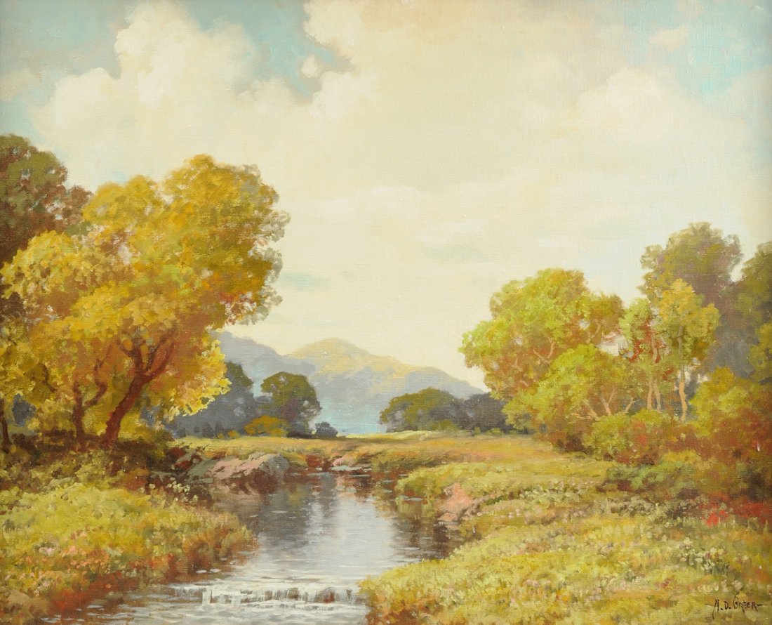 AUBREY DALE GREER (American 1904-1998) A PAINTING, (1 of 9)