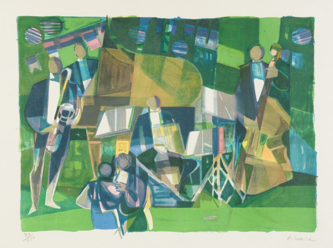CAMILLE HILAIRE (French 1916-2004) A PRINT, "Orchestre (1 of 10)