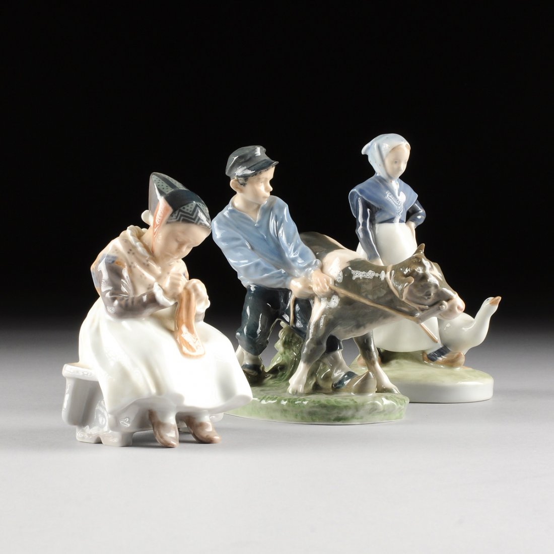 A COLLECTION OF THREE ROYAL COPENHAGEN POLYCHROME (1 of 10)