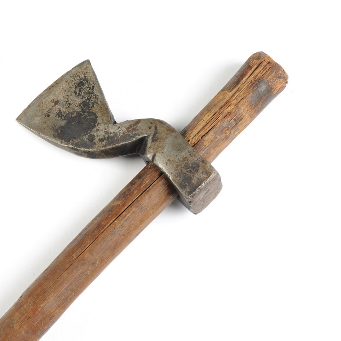 AN AFRICAN TRIBAL BLACK OXIDIZED IRON BLADE AX HEAD ON (1 of 4)