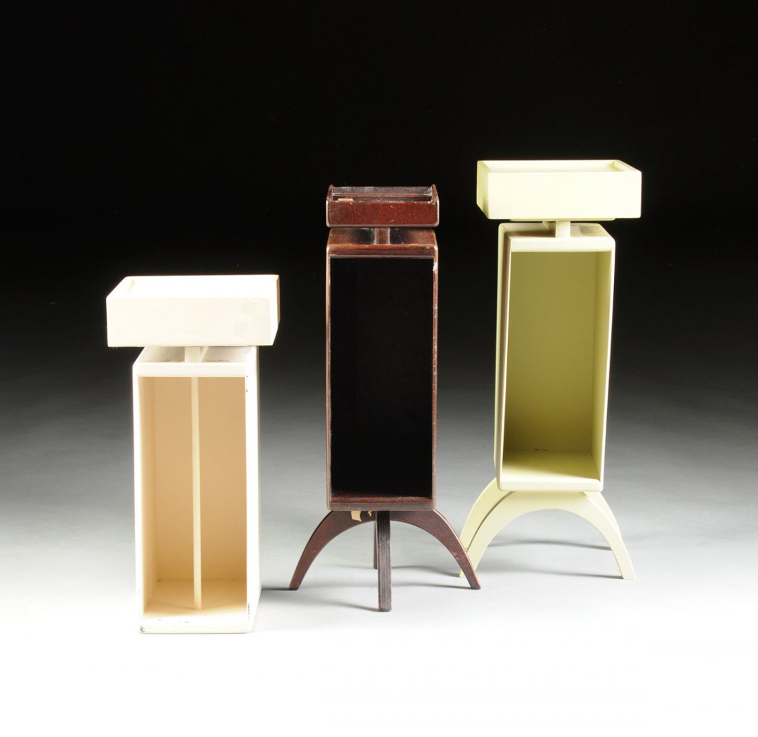 A GROUP OF THREE VINTAGE MODERN PAINTED AND STAINED (1 of 9)