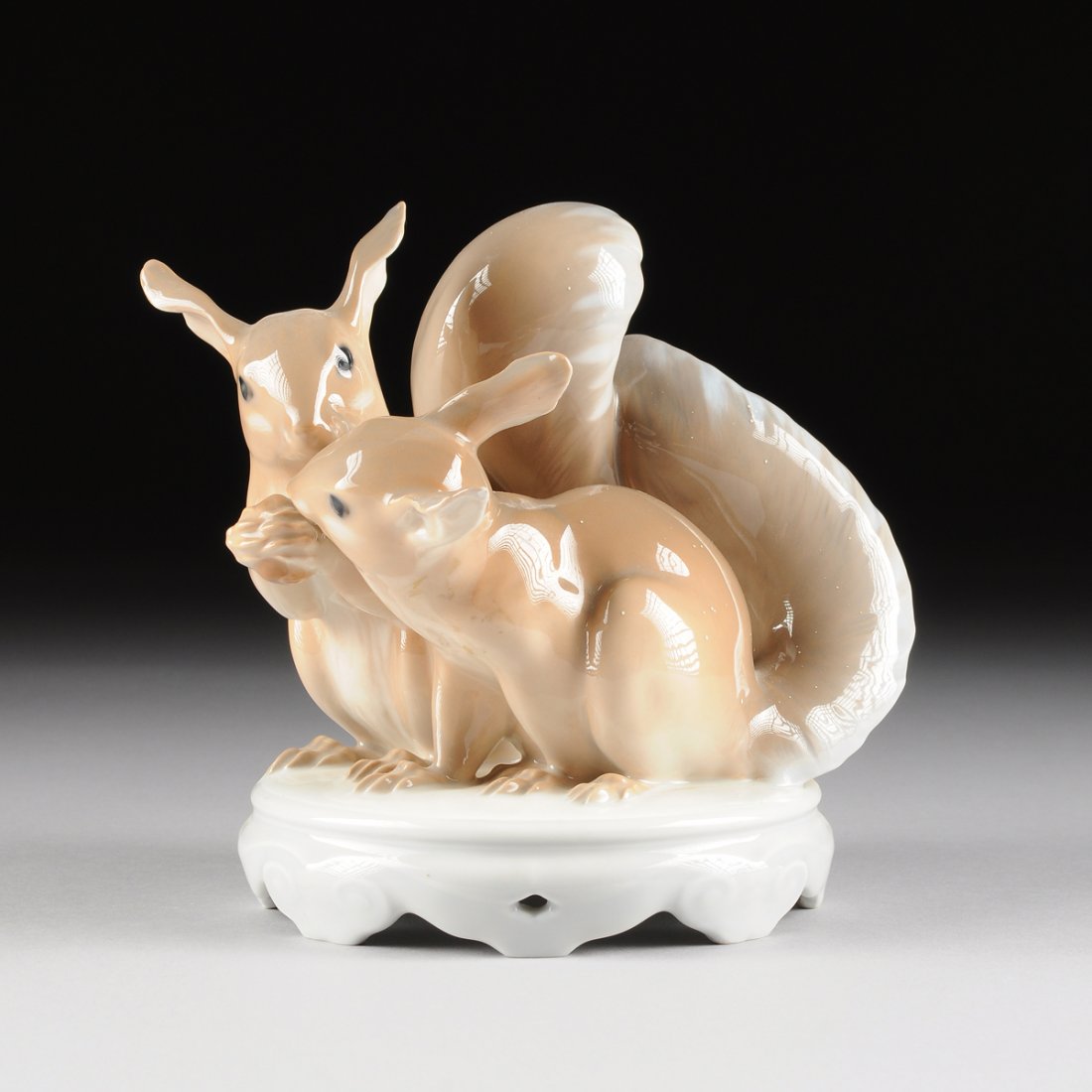 A ROYAL COPENHAGEN POLYCHROME PAINTED PORCELAIN FIGURAL (1 of 8)