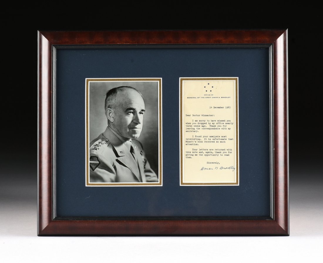 GENERAL OMAR N. BRADLEY (1893 - 1981), A SIGNED (1 of 4)