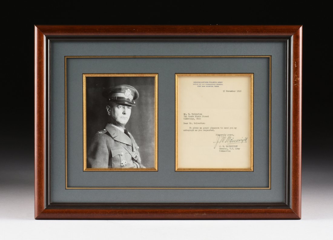 GENERAL JONATHAN M. WAINWRIGHT (1883 - 1953), A SIGNED (1 of 6)