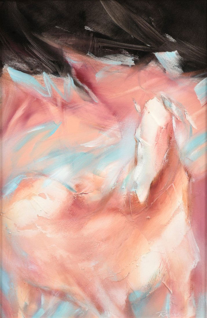 JEAN RICHARDSON (American b. 1940) A PAINTING, "Black (1 of 9)