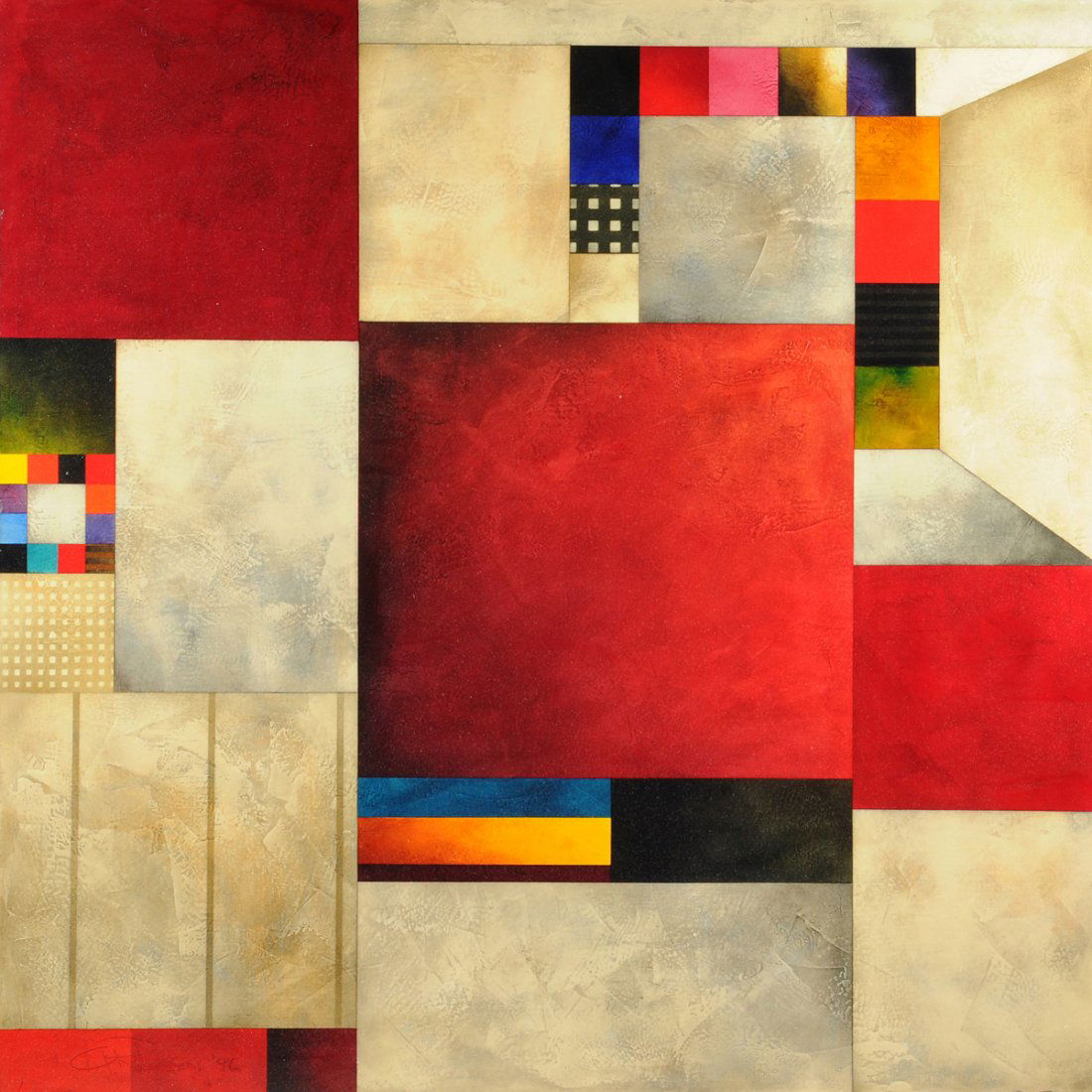 GREGG ROBINSON (American b. 1948) A PAINTING, "Square (1 of 10)