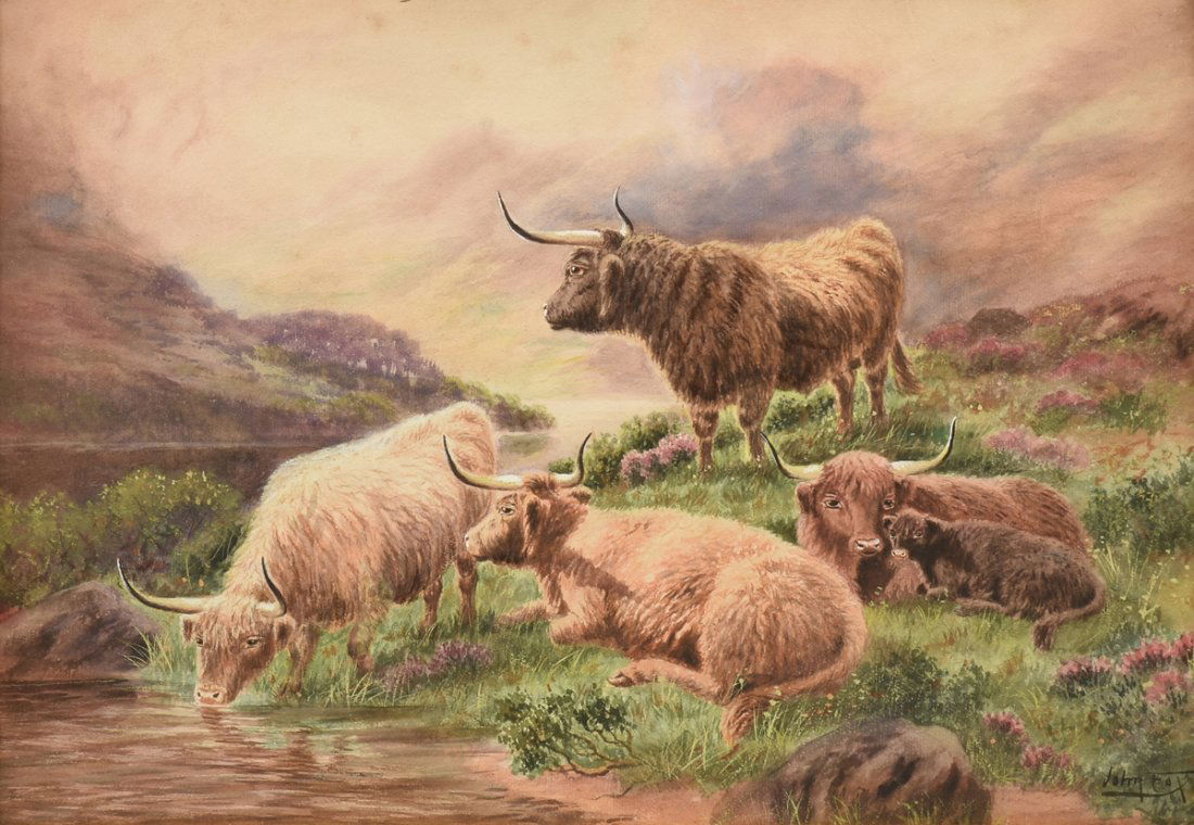 JOHN SHIRLEY-FOX (British 1860-1939) A PAINTING, (1 of 7)