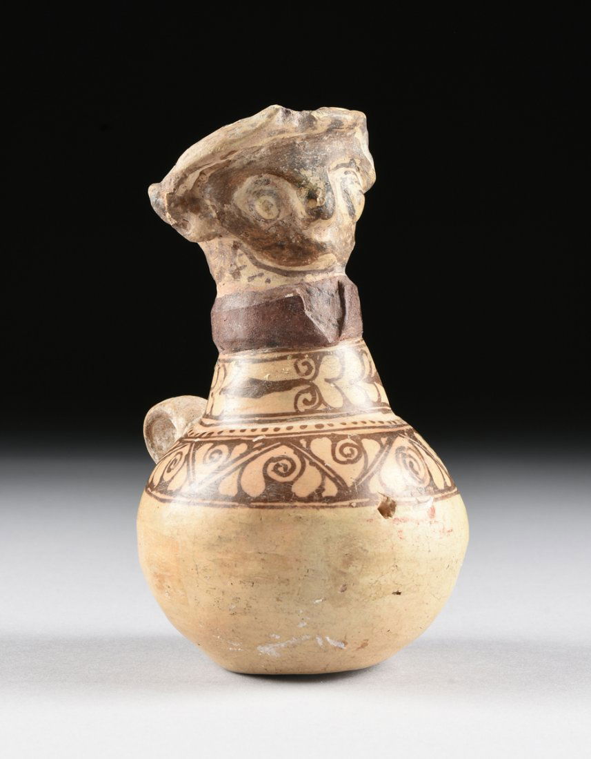 AN ANTIQUE TERRACOTTA VASE, (1 of 10)