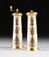 A PAIR OF LENOX PARCEL GILT AND POLYCHROME ENAMELED