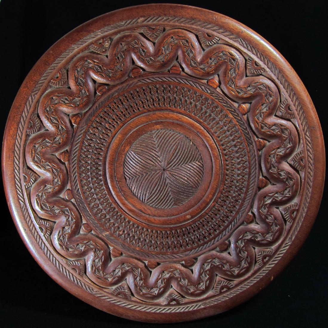 Marquesas carved wood table (1 of 5)