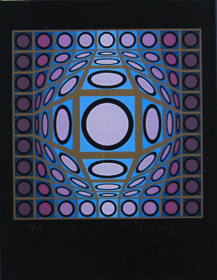 Victor Vasarely pencil signed serigraph #1 (1 of 2)