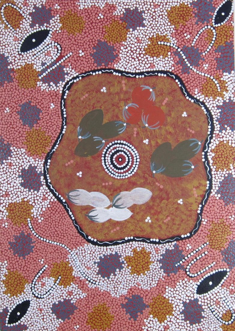 Aboriginal painting by Phillip Jungala (1 of 4)