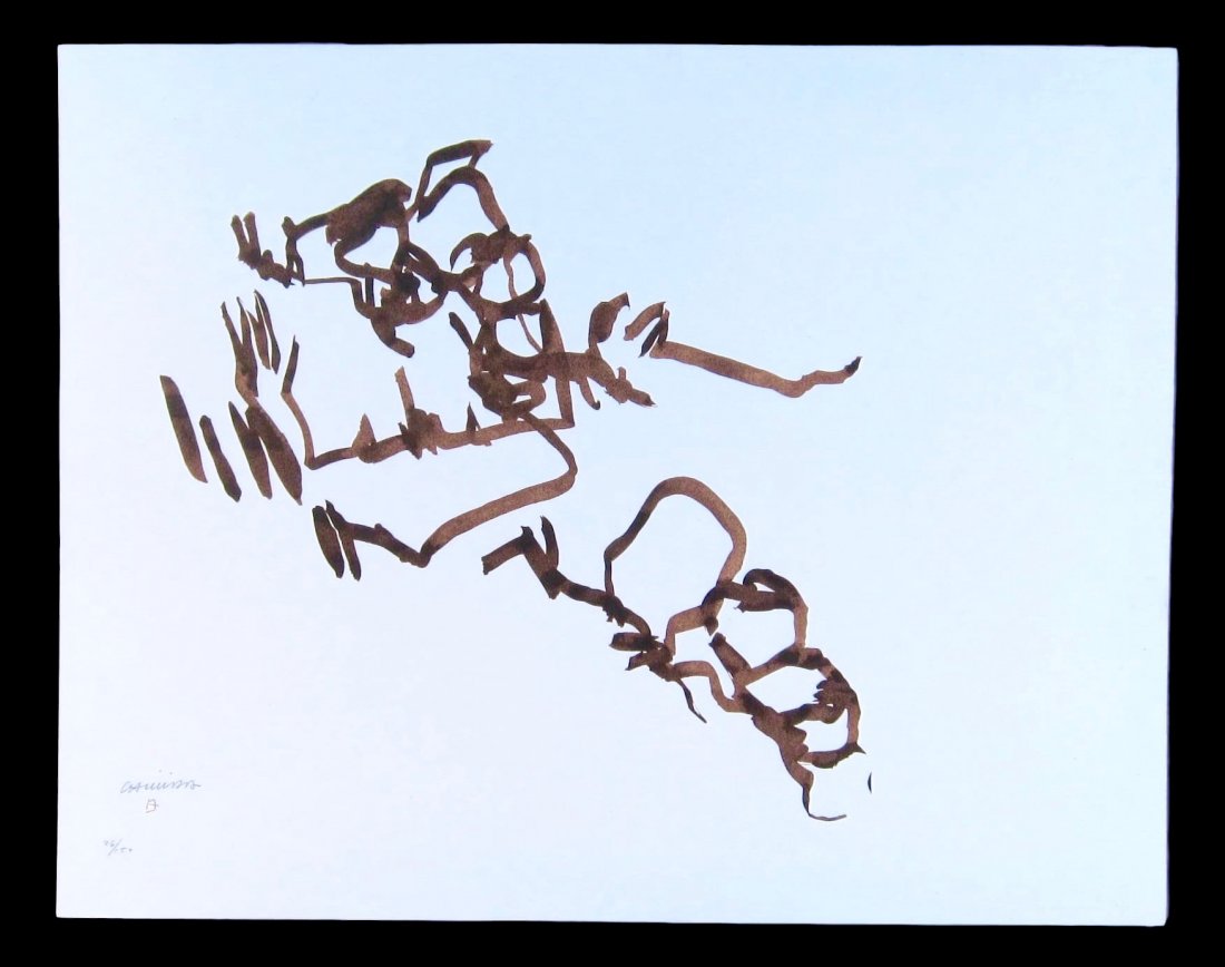 Eduardo Chillida lithograph, Concordance (1 of 2)