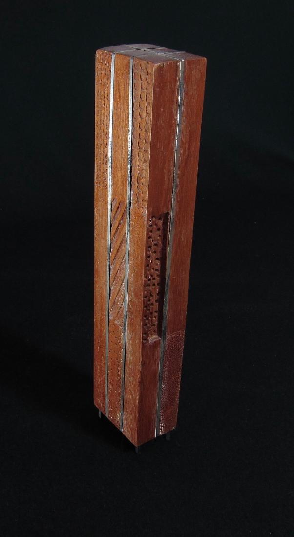 Abstract minimalist sculpture, illegible signature (1 of 9)