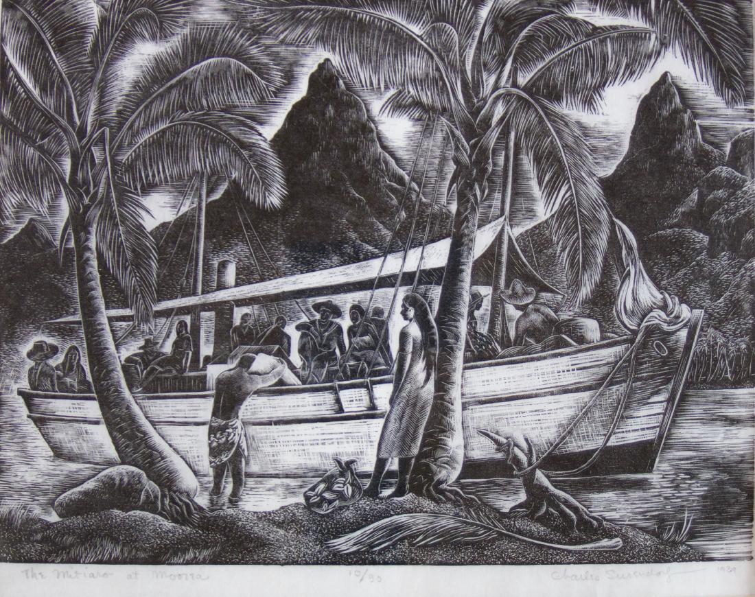 Charles Surendorf, Tahiti, rare print (1 of 5)