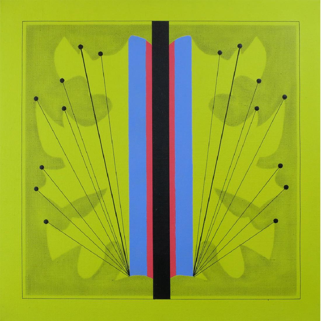 Abstract oil painting by Albert Notarbartolo, 1967 (1 of 2)