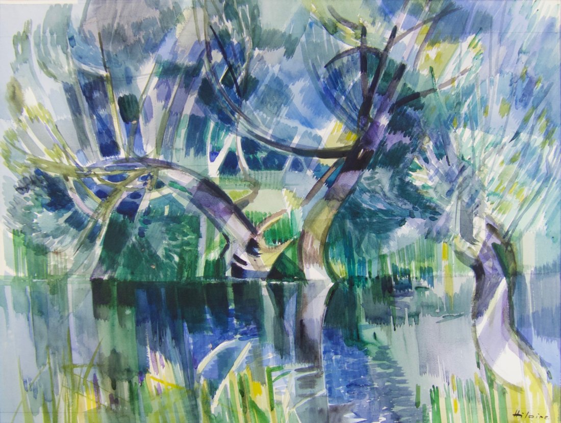 Camille Hilaire French Modernist Watercolor (1 of 2)