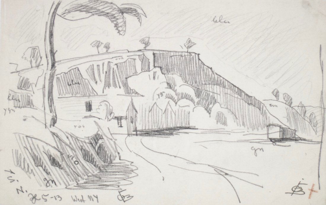 Oscar Bluemner American Modernist Drawing - West NY (1 of 4)