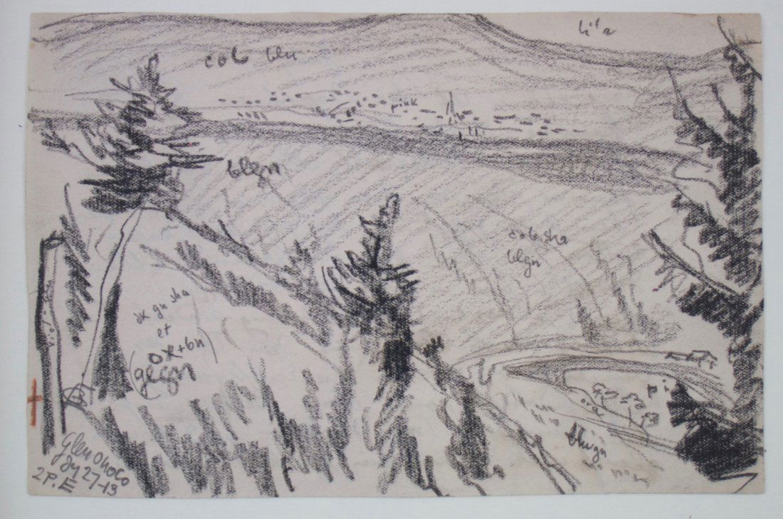 Oscar Bluemner American Modernist Drawing - Glen Onoco (1 of 3)