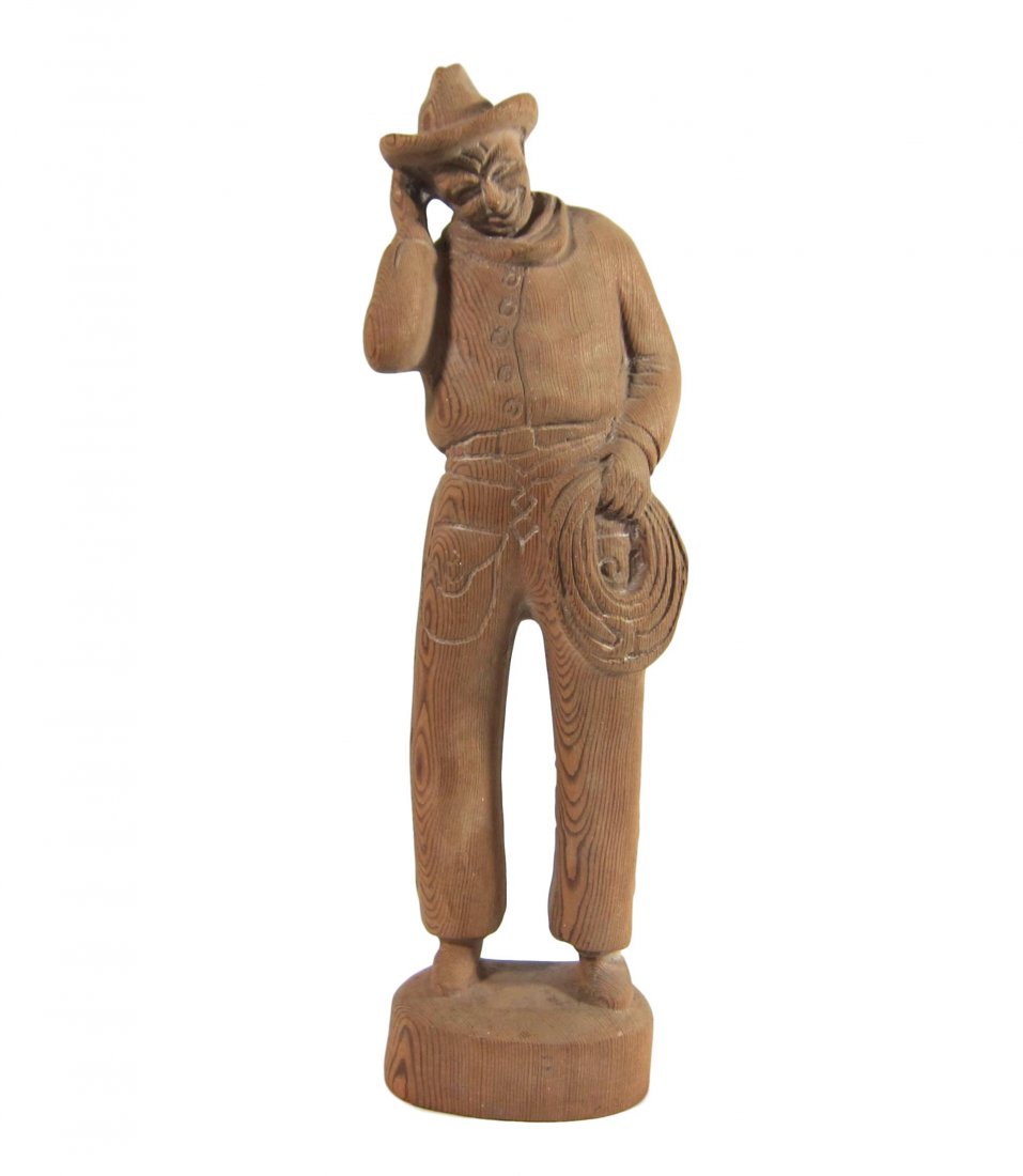 Carved Wood Cowboy Figure (1 of 7)
