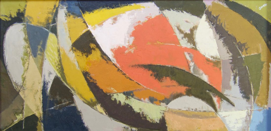 William B. Owen Jr. Abstract Painting -'Les Voiles' (1 of 2)