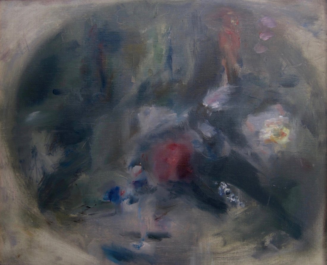 Edwin Walter Dickinson Oil Painting: 1930s modernist oil painting by Edwin Walter Dickinson. Dickinson was a prominent modernist figure in the American art scene in the early 20th century. Title: 'A Natural Bouquet' Date: 1939 Medium: Oi